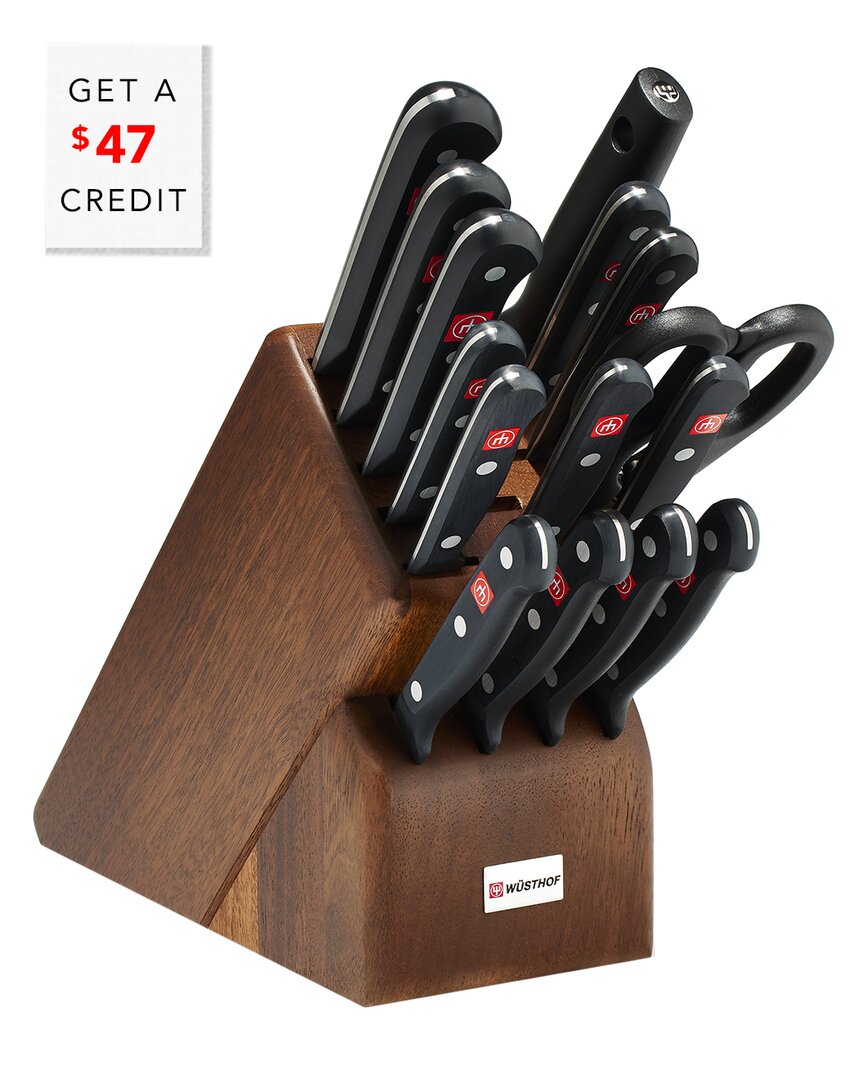 Wusthof Gourmet 16pc Knife Block Set, Acacia With $47 Credit In Multi