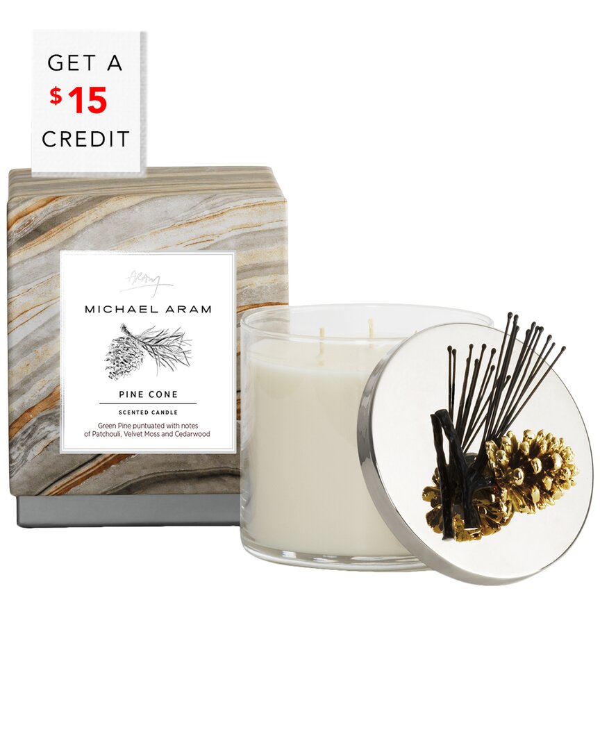 Michael Aram Pine Cone Candle In Gold