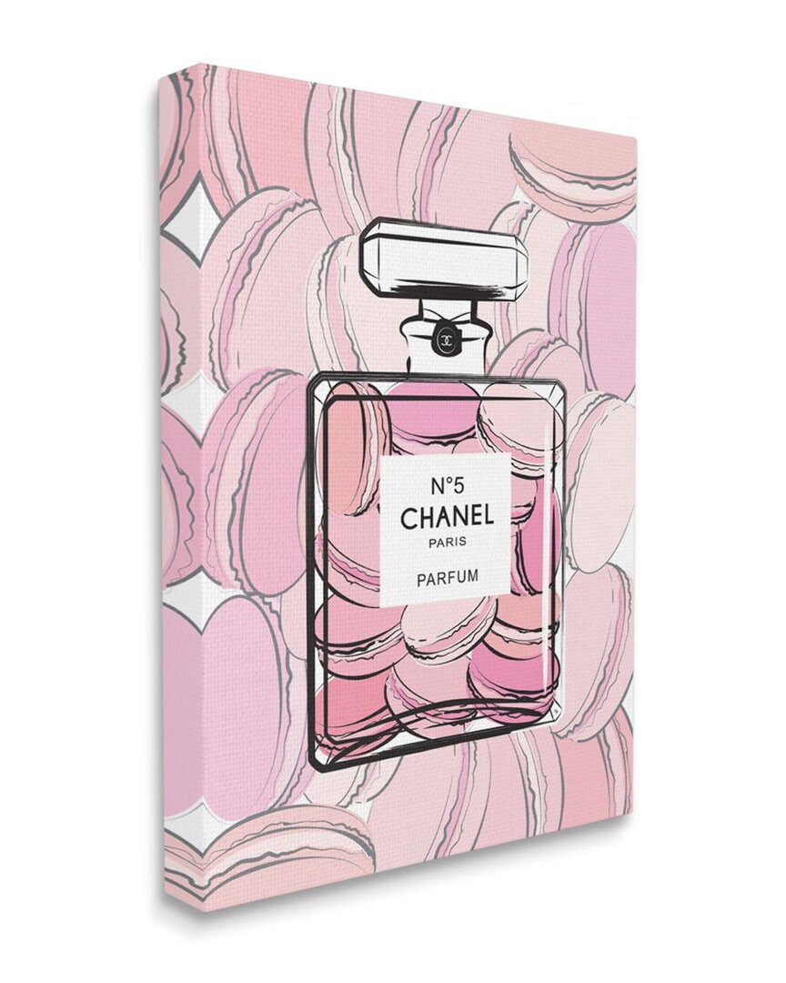 Stupell Pink Macaron Dessert Perfume Fashion Bottle Wall Art