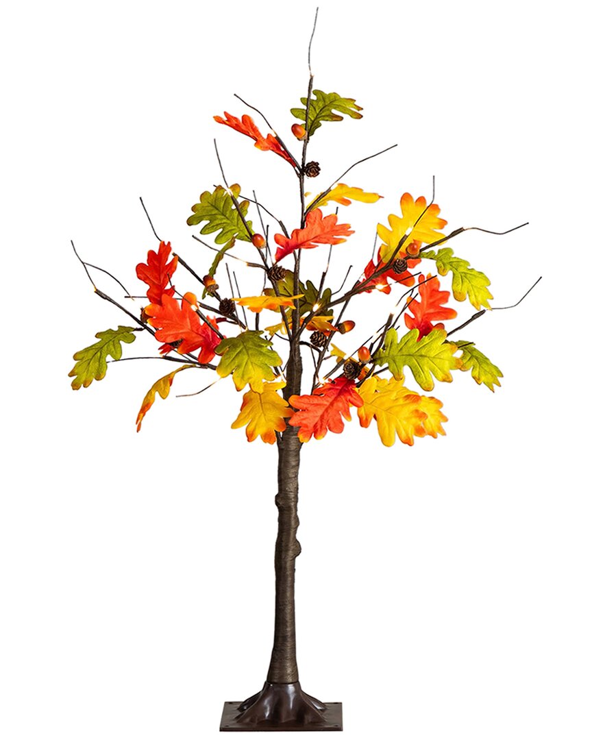 Nearly Natural 3ft. Pre-lit Autumn Maple Artificial Fall Tree In Multi