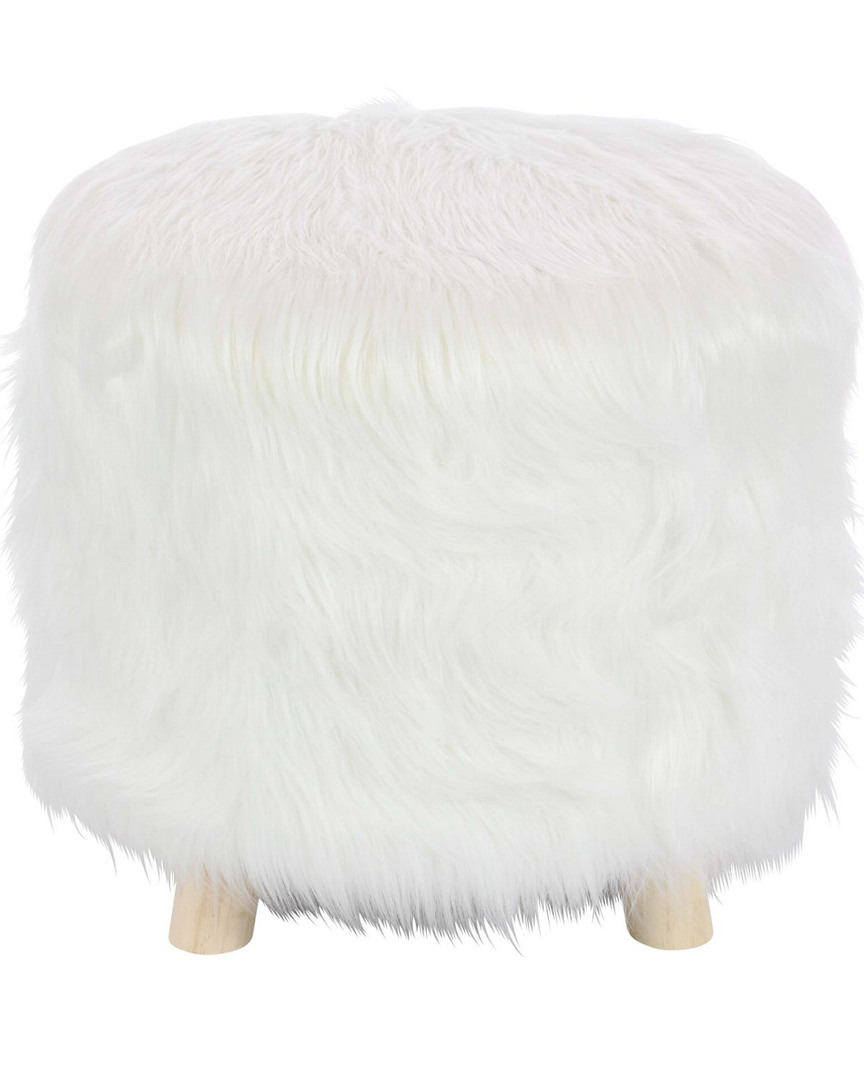 Peyton Lane Faux Fur Foot Stool