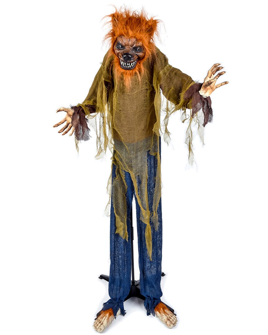 National Tree Company 63 Animated Halloween Werewolf Sound Activated Decor In Brown