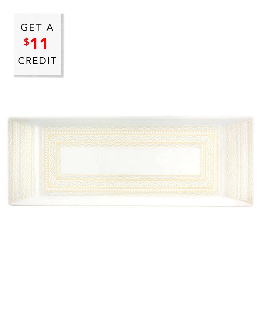 Vista Alegre Ivory Appetizers Tray With $11 Credit In Ivory