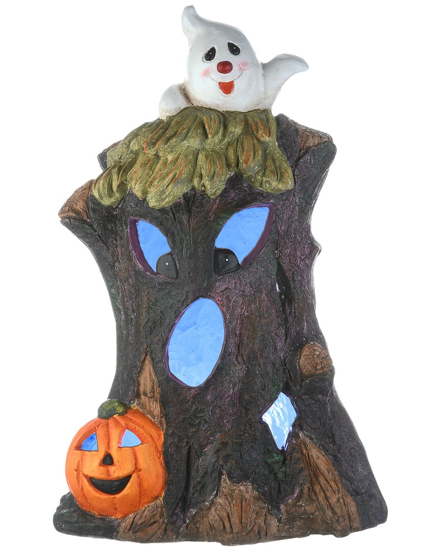 National Tree Company 18 Haunted Tree Trunk With Led Light In Brown