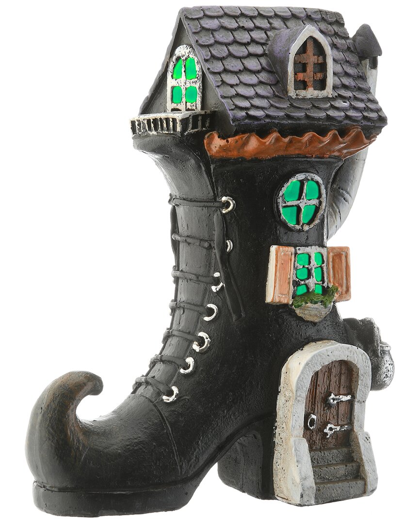 National Tree Company 6 Witchs Boot Haunted House With Led Light In Black