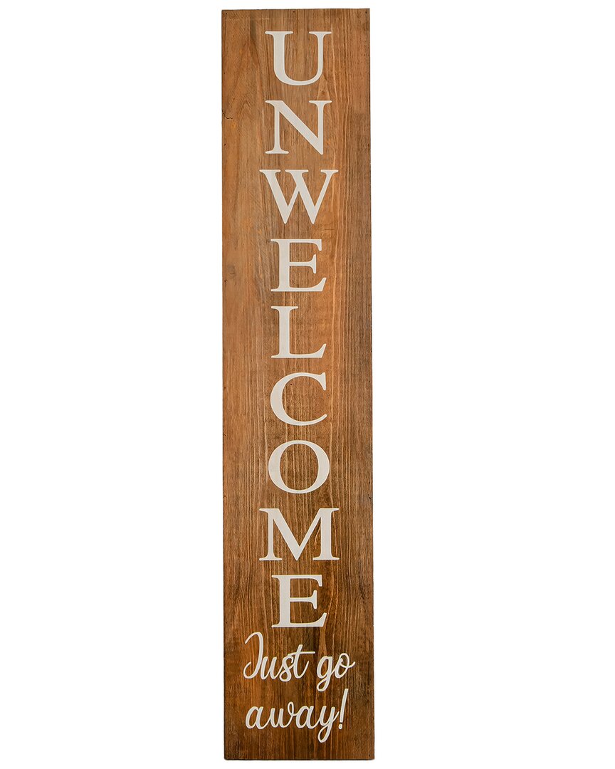 National Tree Company 39 Halloween Unwelcome Porch Sign Natural Color