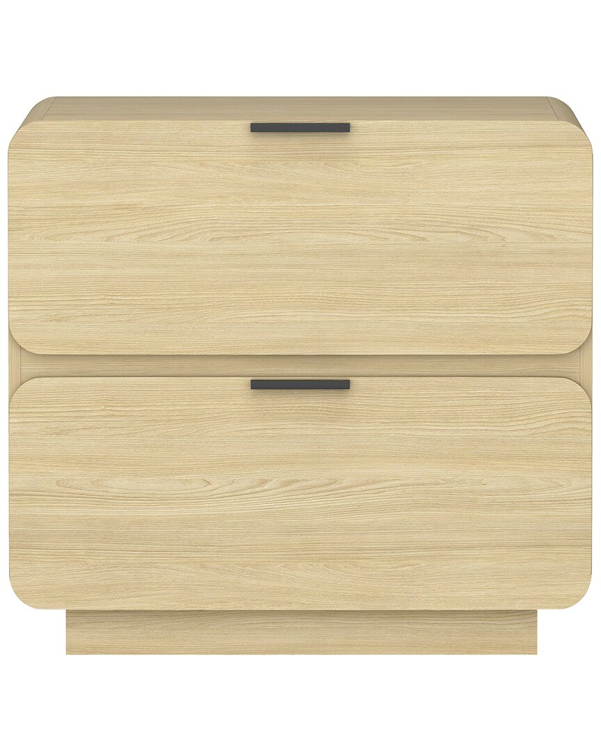 Manhattan Comfort Chrystie Contemporary Modern Nightstand In Neutral