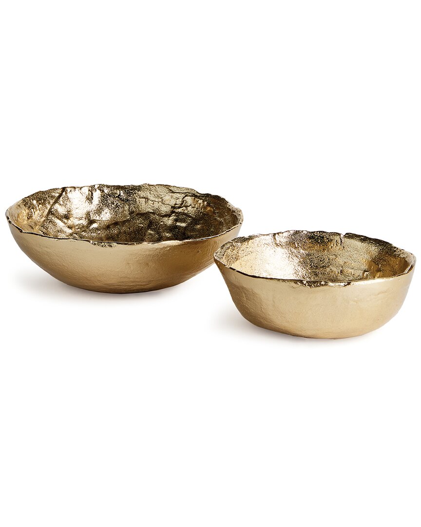 Napa Home & Garden Odessa Decorative Bowls, Set Of 2 In Gold