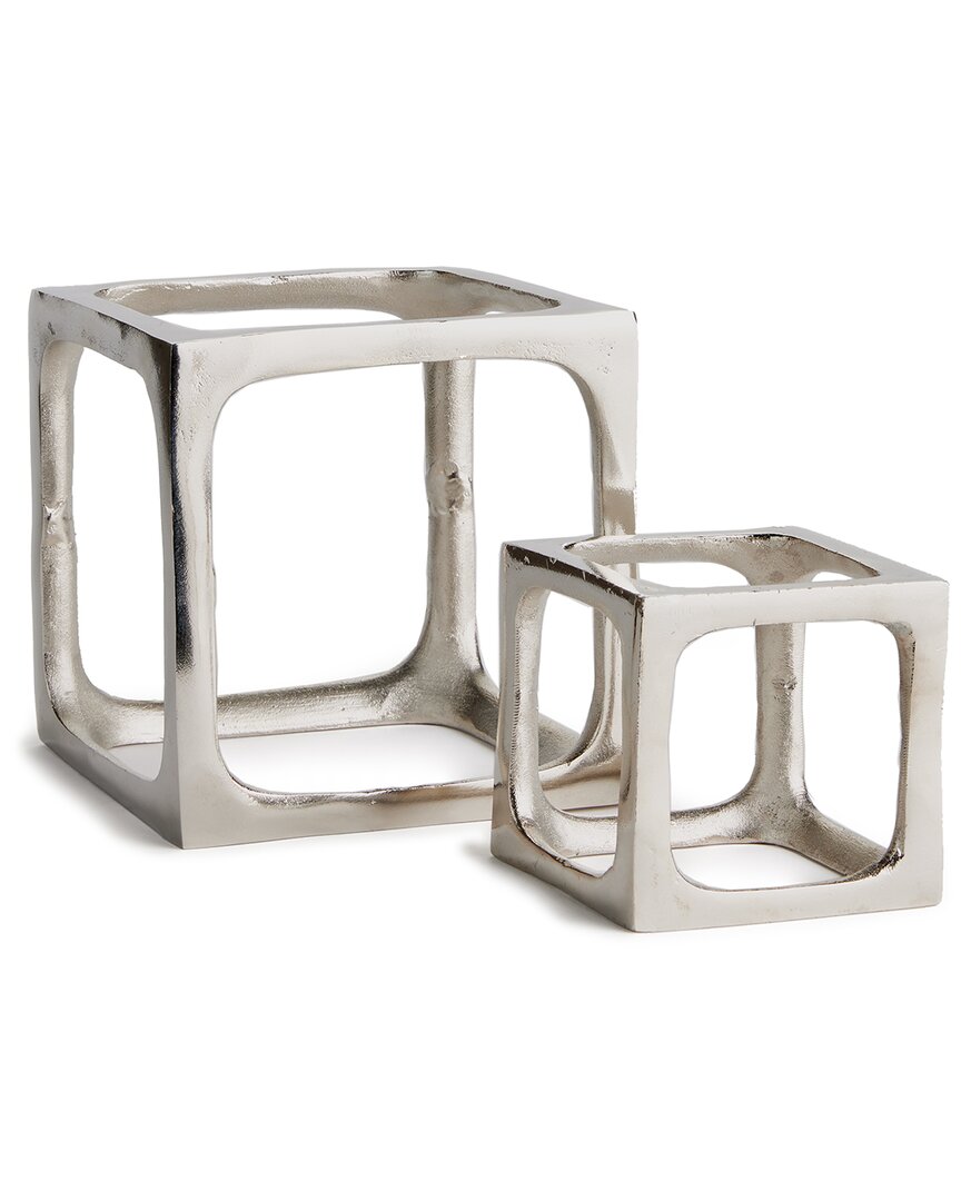 Napa Home & Garden Cubist Sculptures, Set Of 2 In Silver