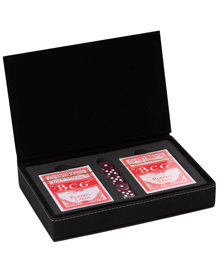 Bey-berk Arthur Black Playing Card & Dice Set