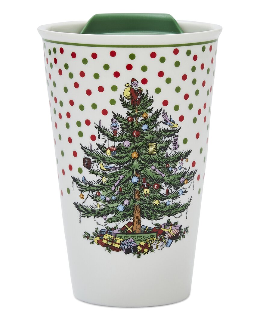 Spode Christmas Tree Polka Dot Travel Mug