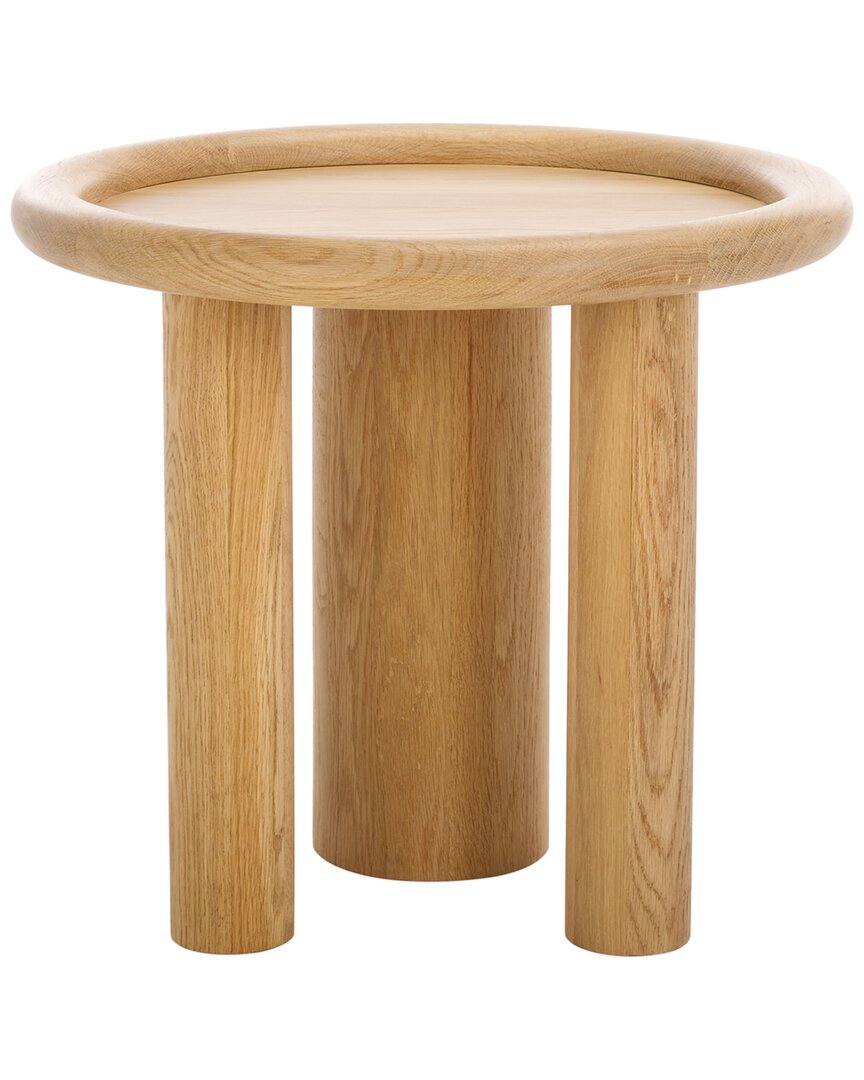 Safavieh Couture Madelynn Round Wood Accent Table In Brown