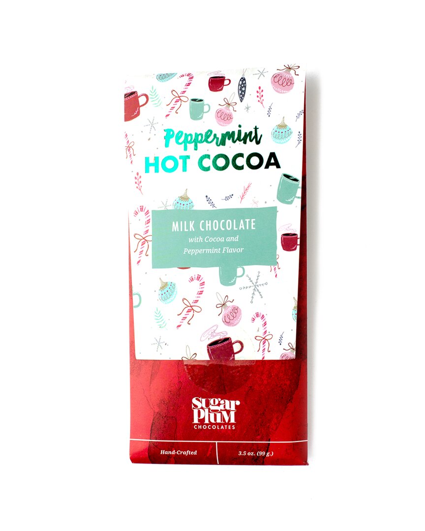 Sugar Plum Pack Of 4 Peppermint Hot Cocoa Chocolate Bars In Multi