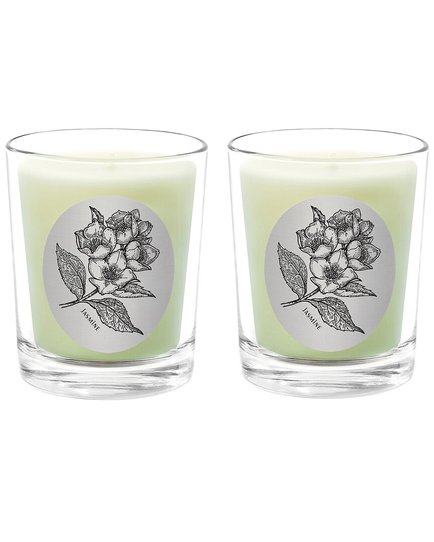 Qualitas Jasmine Two Scented Beeswax Candle Set In White