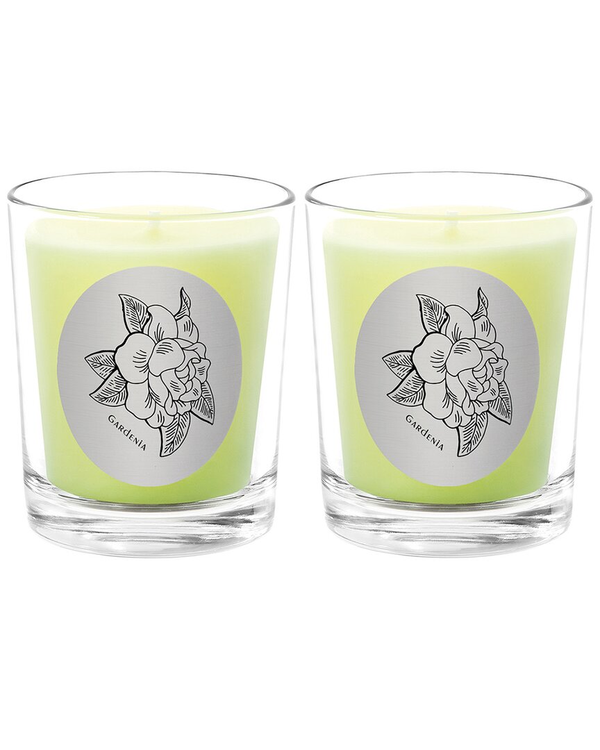 Qualitas Gardenia Two Scented Beeswax Candle Set In White