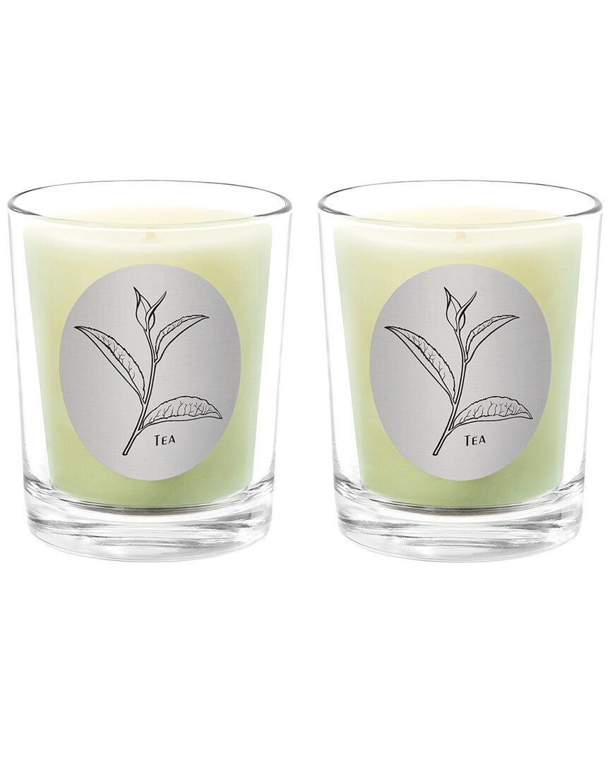 Qualitas Tea Two Scented Beeswax Candle Set In White