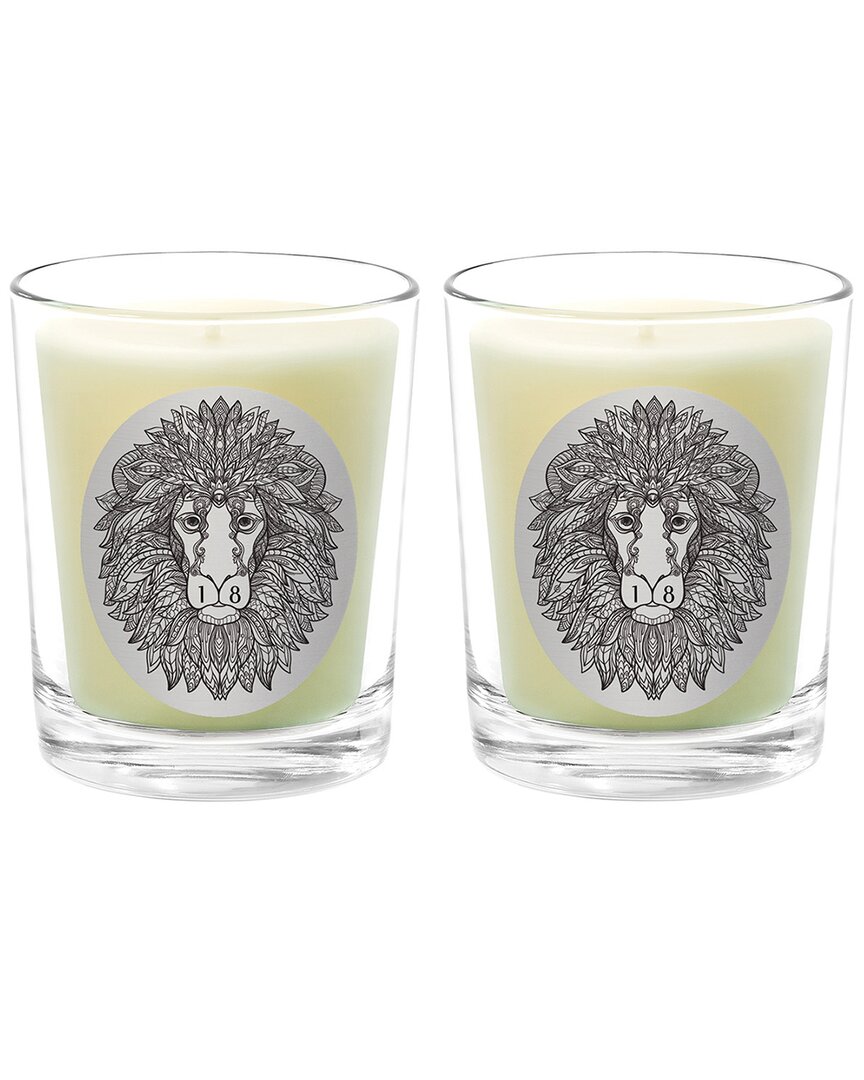 Qualitas 18 Library Way Two Scented Beeswax Candle Set In White