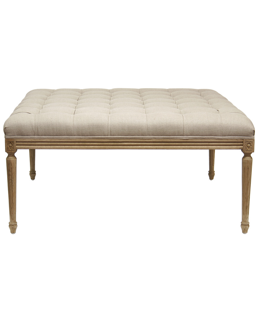Zentique Louis Tufted Ottoman In Neutral