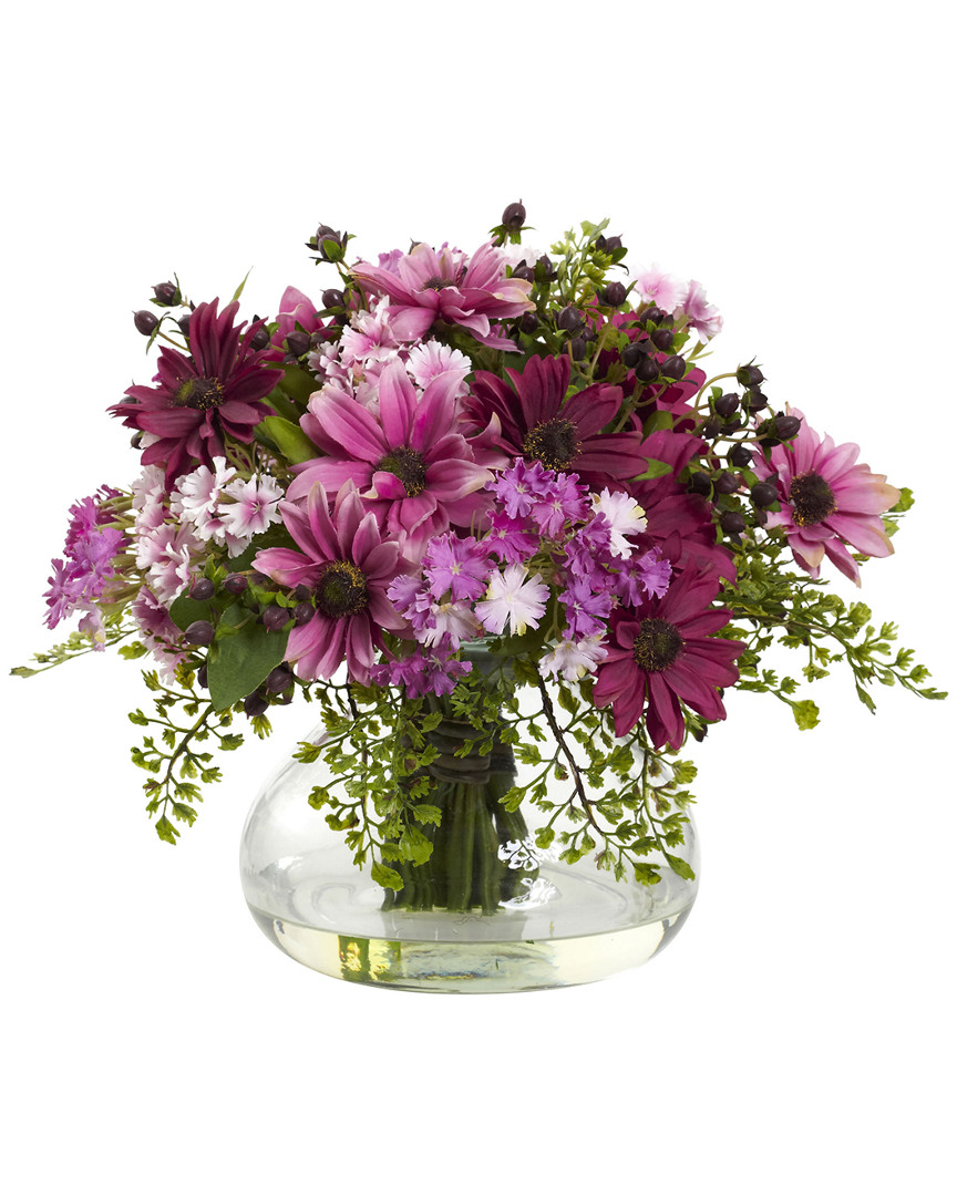 NEARLY NATURAL NEARLY NATURAL LARGE MIXED DAISY FLORAL ARRANGEMENT