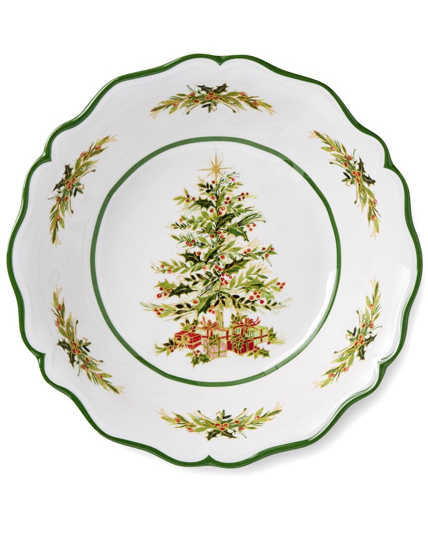 Certified International Holly Tree Set Of 4 Melamine All Purpose Bowls In White
