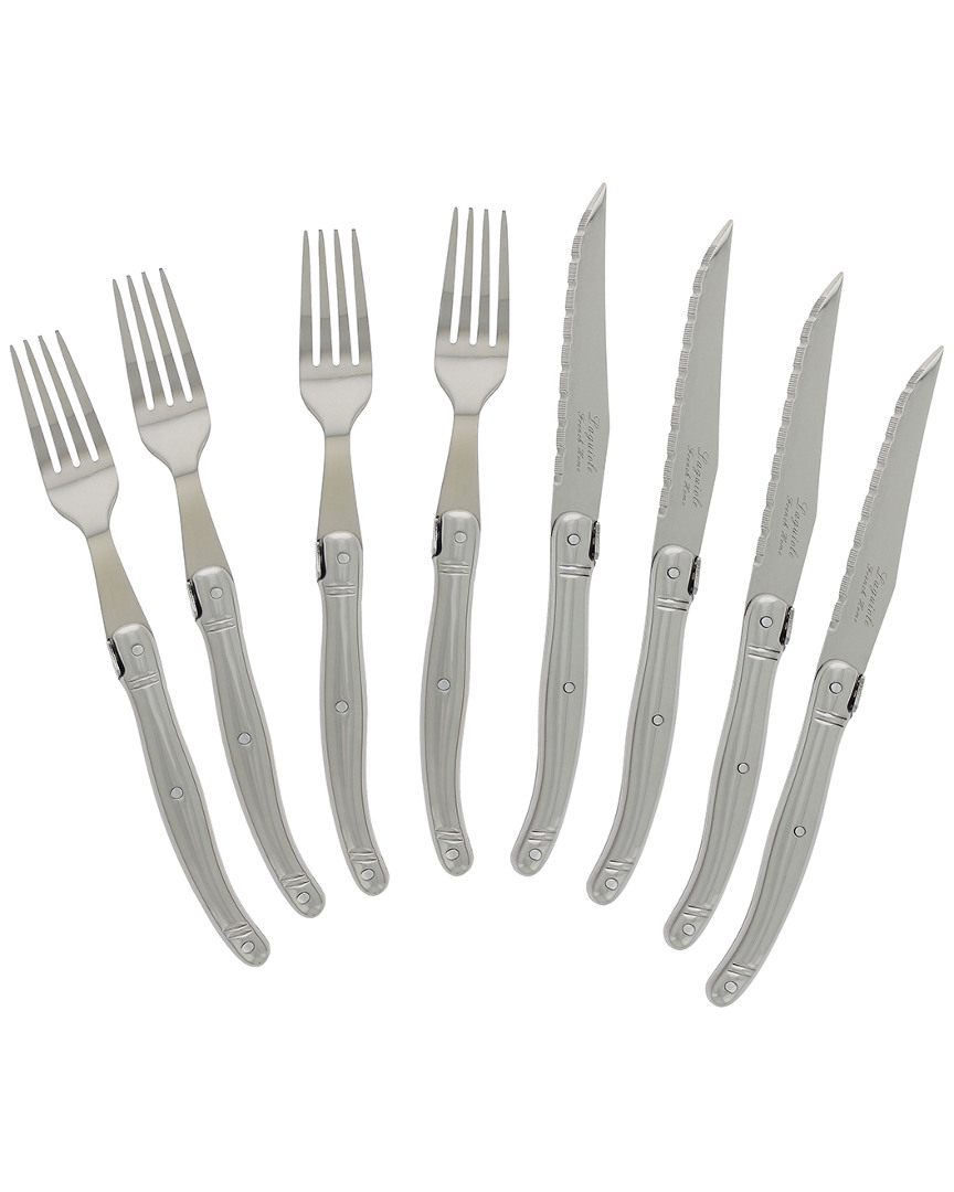 French Home 8pc Laguiole Stainless Steel Steak Knife And Fork Set