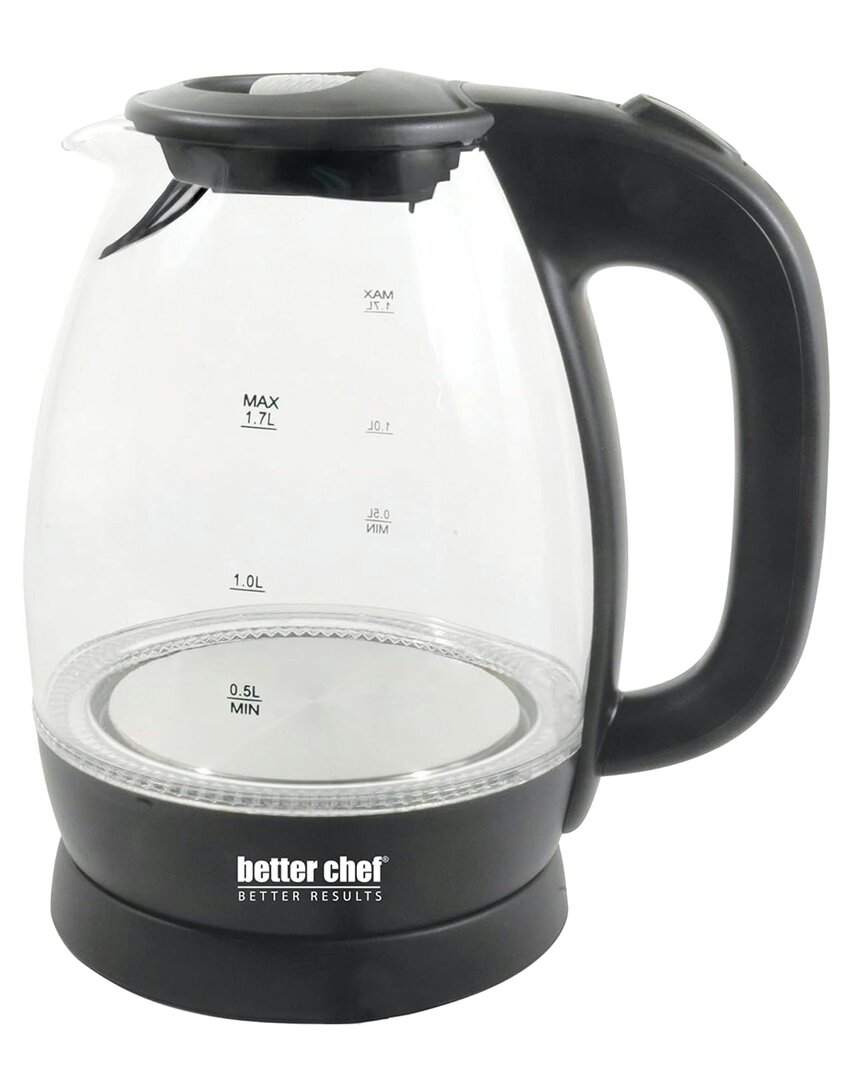 Better Chef 1.7-liter Glass Cordless Kettle With Led In Black