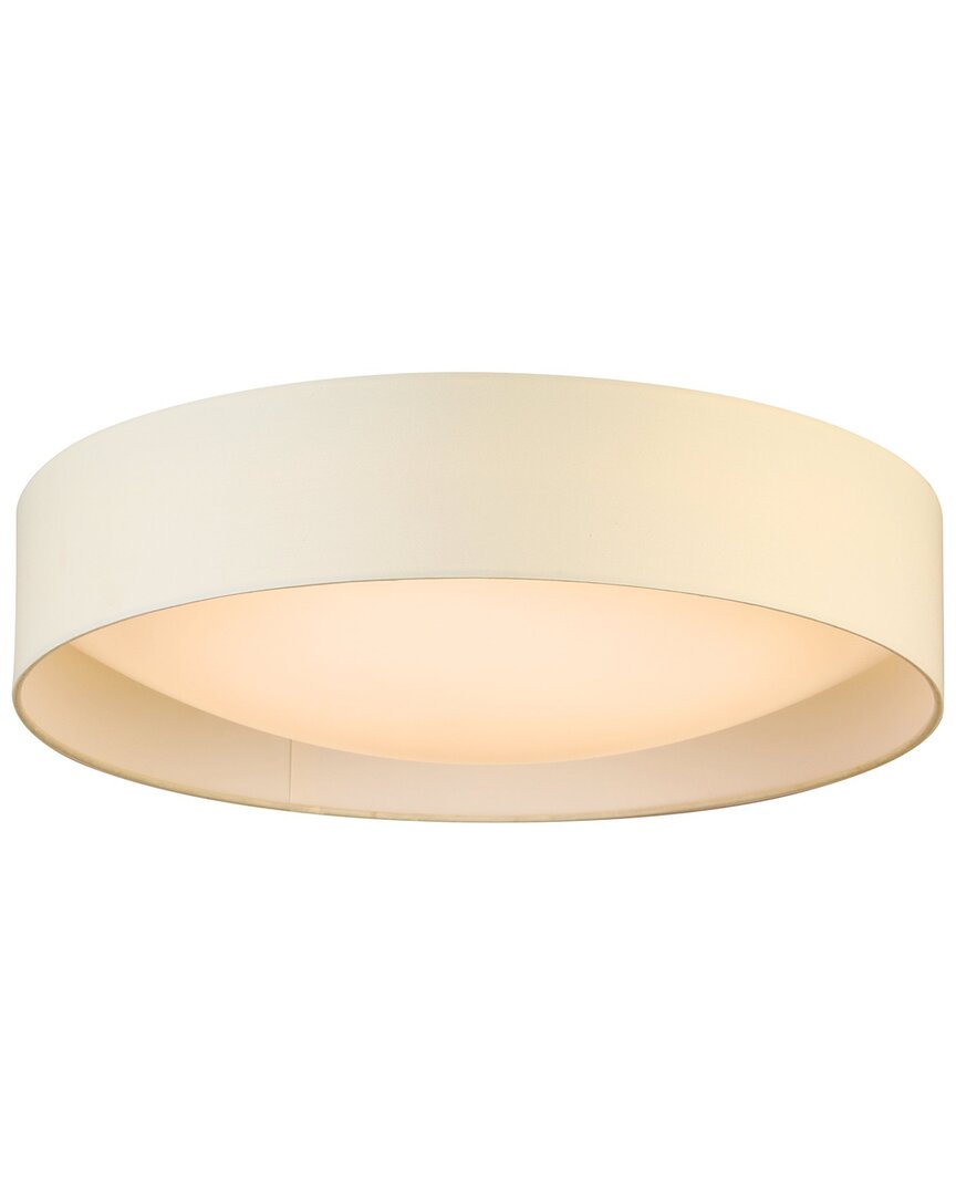 EGLO EGLO ORME INTEGRATED LED 20 CEILING LIGHT WITH WHITE FABRIC SHADE & WHITE ACRYLIC DIFFUSER