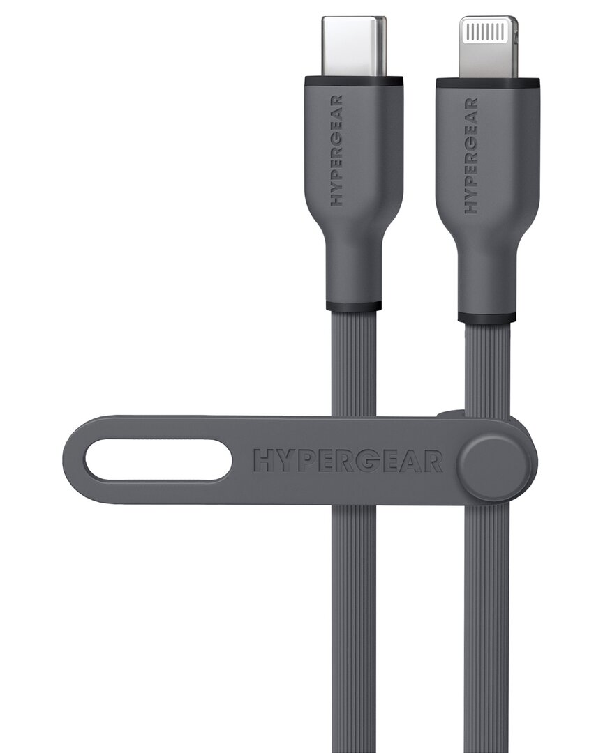 Hypergear Flexi Pro Usb-c To Lightning Cable 6ft In Grey