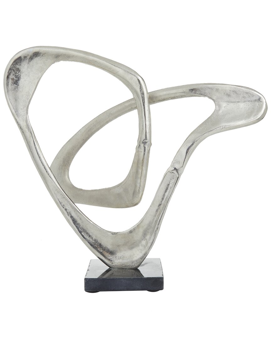 Peyton Lane Modern Abstract Silver Aluminum Sculpture