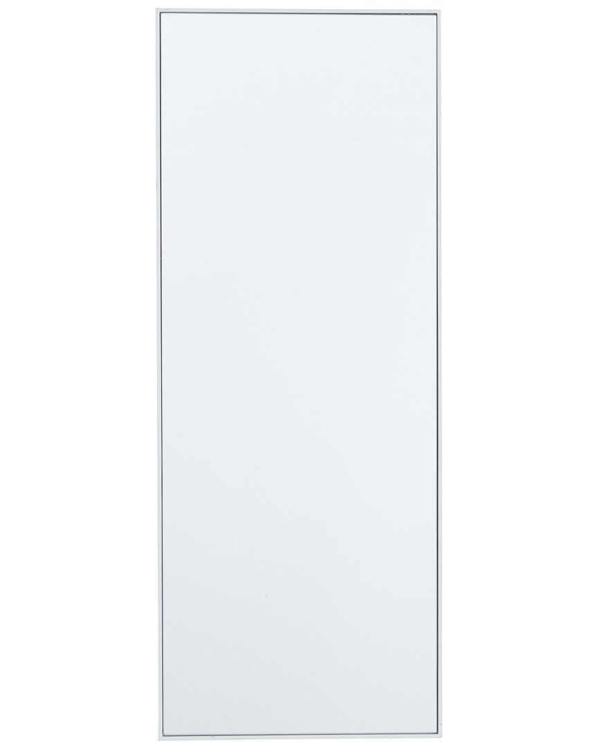 Peyton Lane Contemporary Rectangle White Wood Wall Mirror