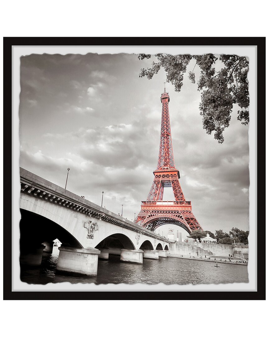 Marmont Hill Red Eiffel Tower Framed Print Wall Art In Multicolor