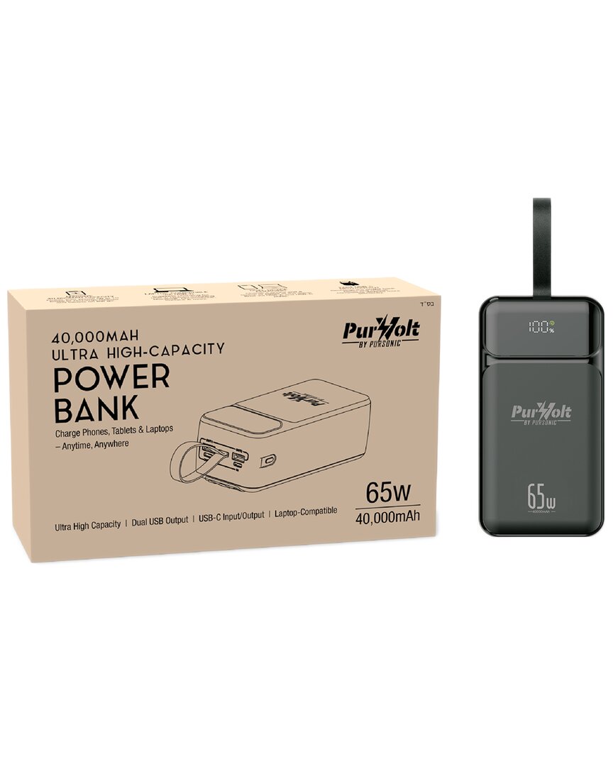 Pursonic Purvolt Ultra High-capacity Power Bank In Neutral