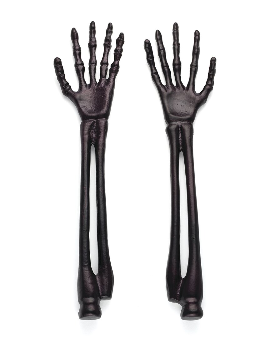 Oneida Skeleton Satin Black 2pc Salad Servers In Black