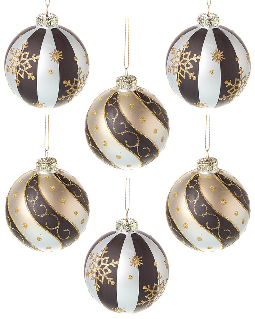 Kurt Adler 6pc 80mm Glass Balls