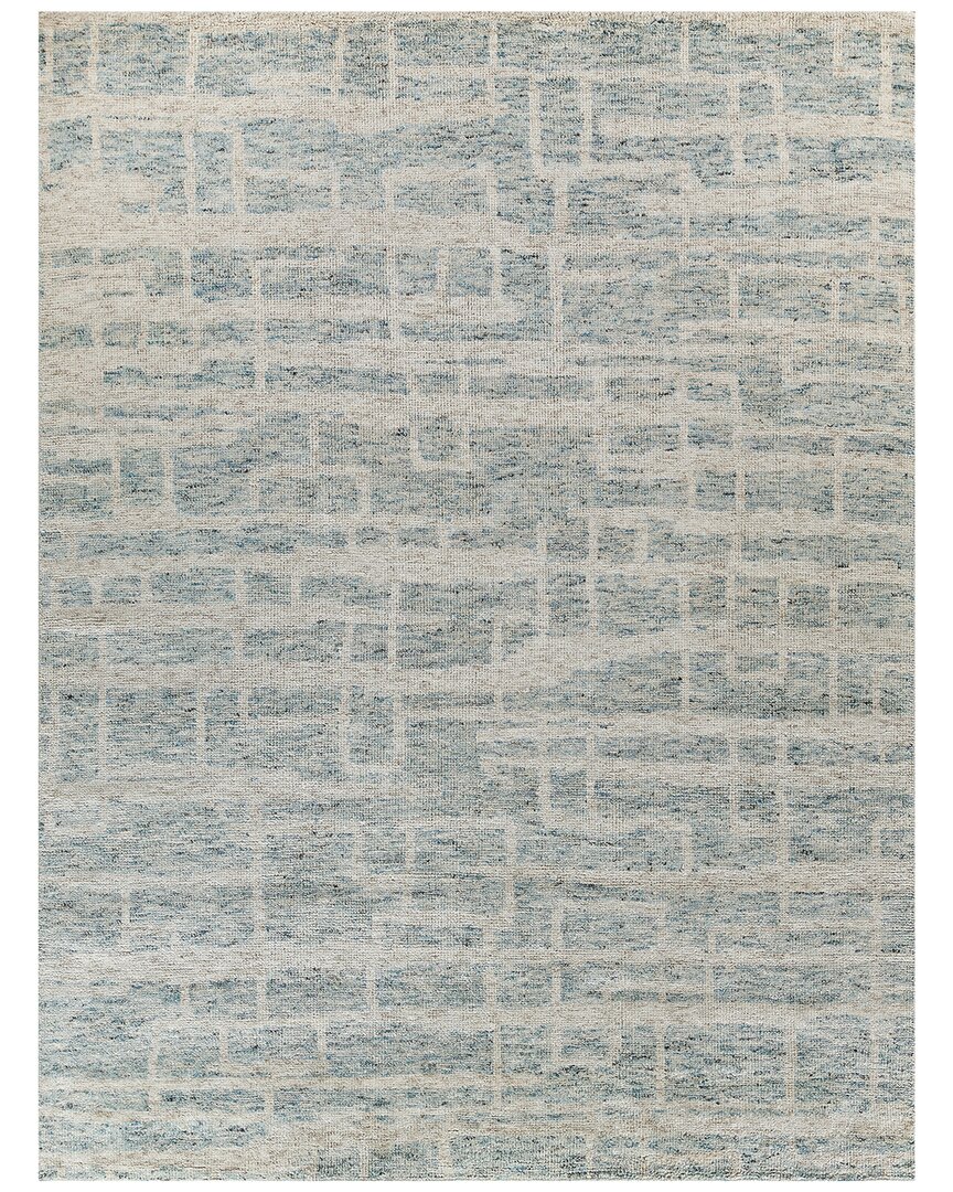 Exquisite Rugs Aldridge Hand-knotted New Zealand Wool & Bamboo Silk Area Rug In Blue