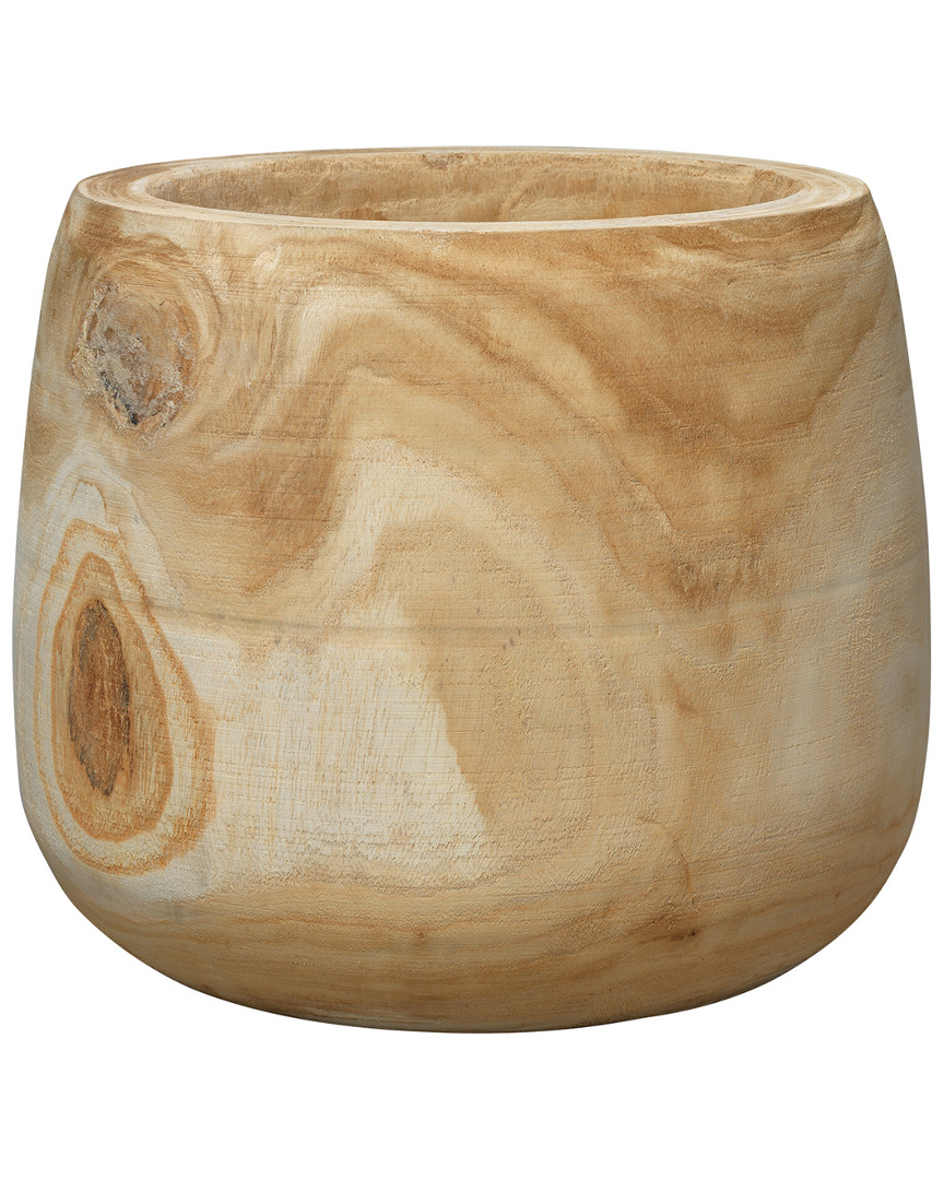 Jamie Young Brea Wooden Vase In Natural