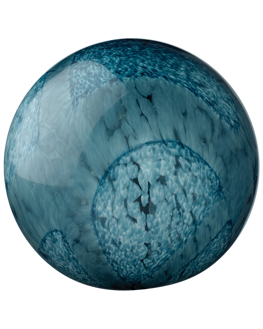 Jamie Young Cosmos Glass Balls In Indigo Swirl