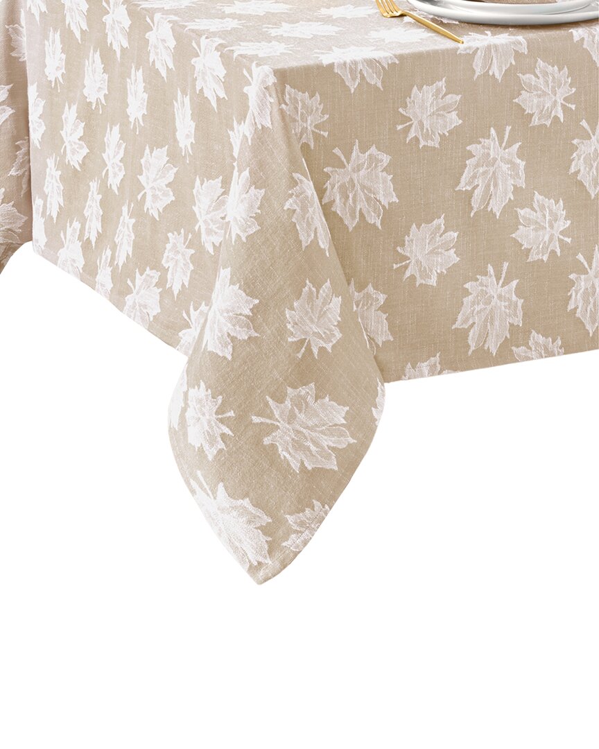 Elrene Home Fashions Falling Leaves Jacquard Tablecloth In Neutral