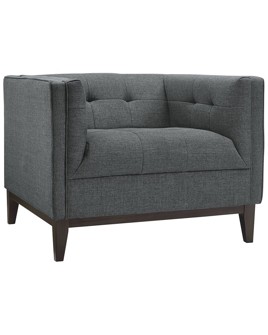 Modway Serve Upholstered Fabric Armchair In Grey