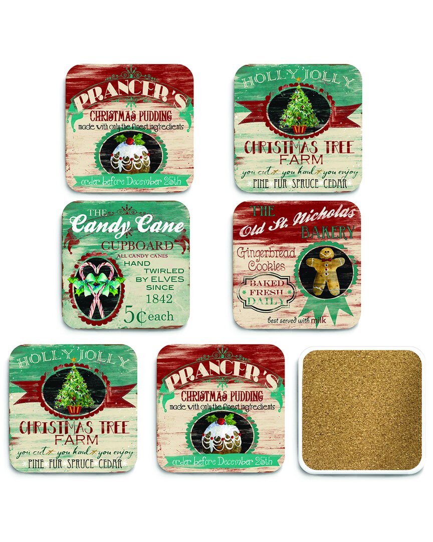 Courtside Market Wall Decor Courtside Market 6pc Ceramic Coaster Set In Multi