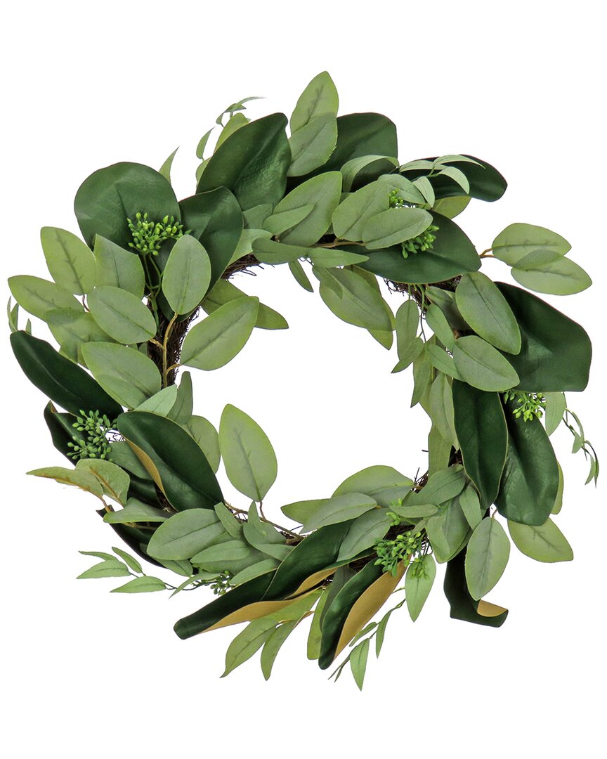 NATIONAL TREE COMPANY NATIONAL TREE COMPANY 22IN EUCALYPTUS AND MAGNOLIA LEAF WREATH