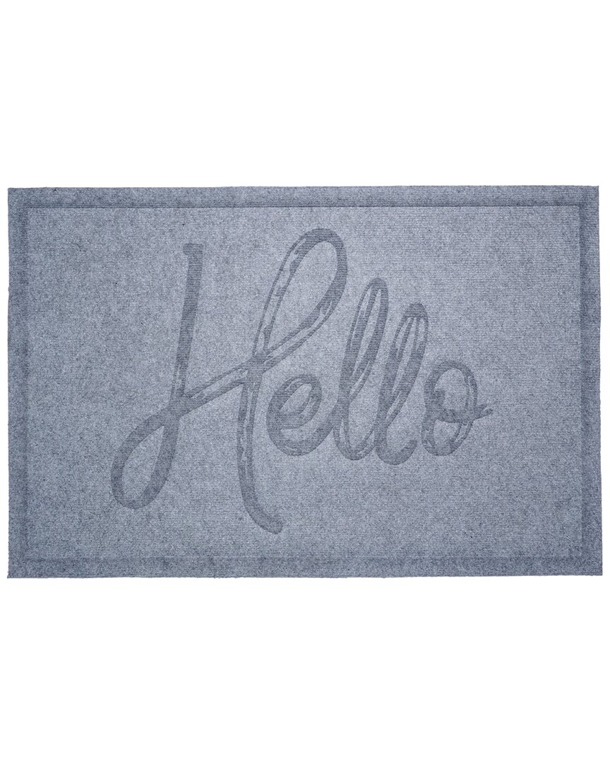 Calloway Mills Poly Canty Hello Indoor/outdoor Mat Light Grey