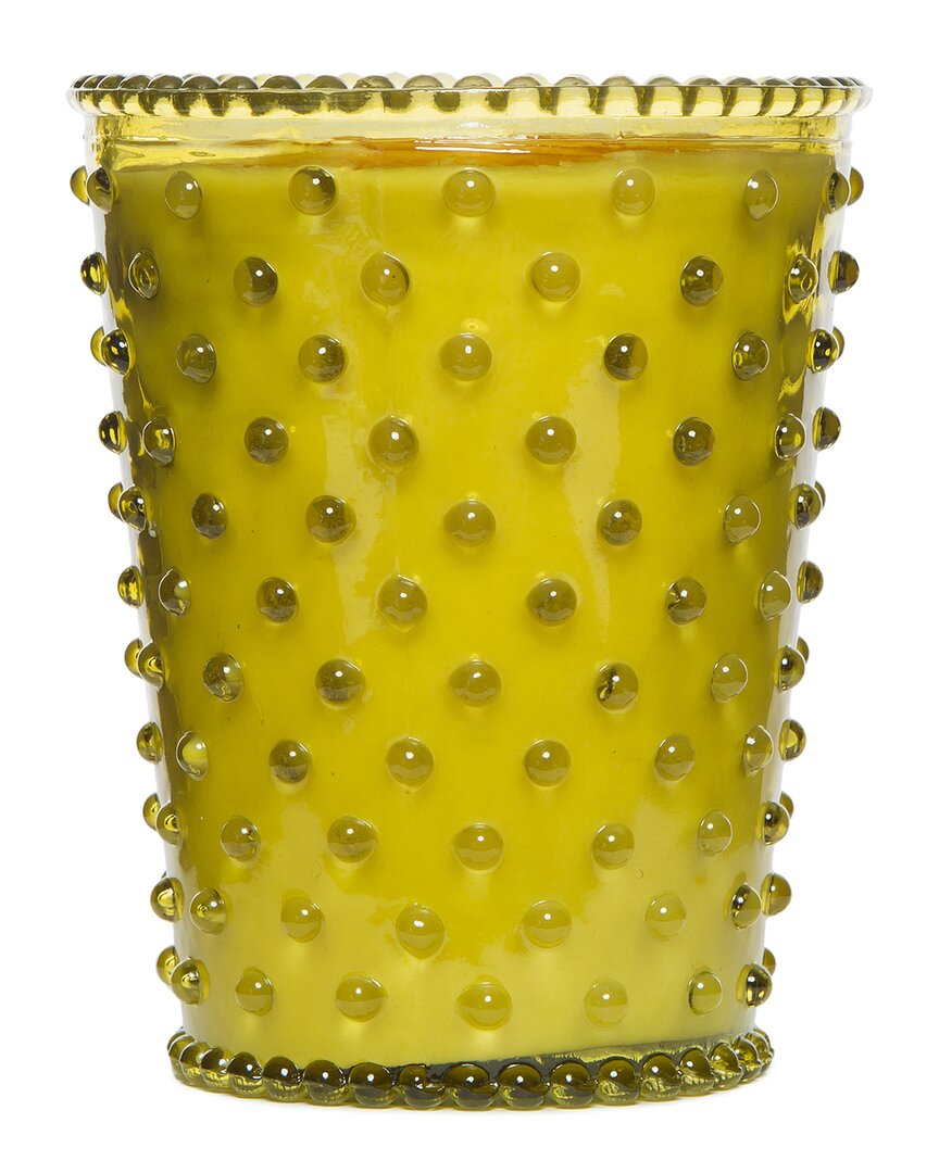 Simpatico Fir & Grapefruit Hobnail Glass Candle In Yellow