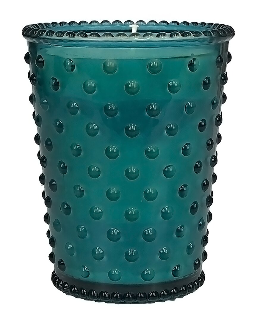 Simpatico Spanish Lime Hobnail Glass Candle In Teal