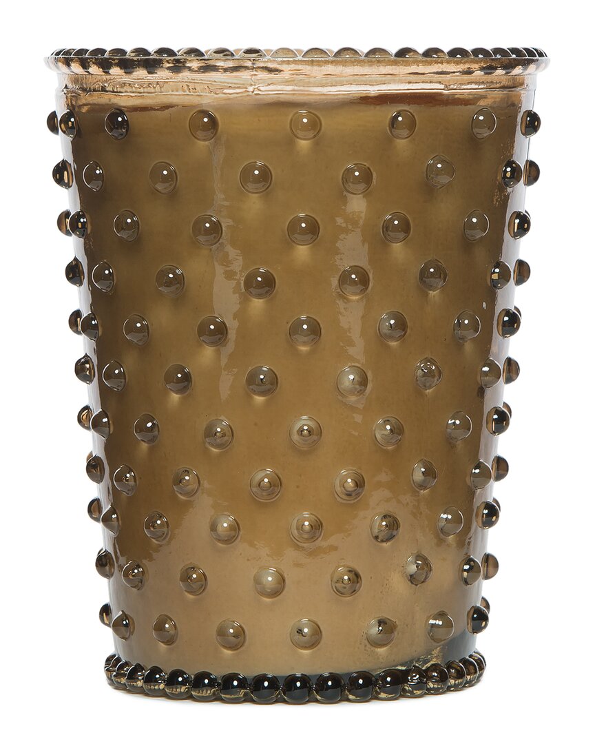 Simpatico Nutmeg Hobnail Glass Candle In Brown