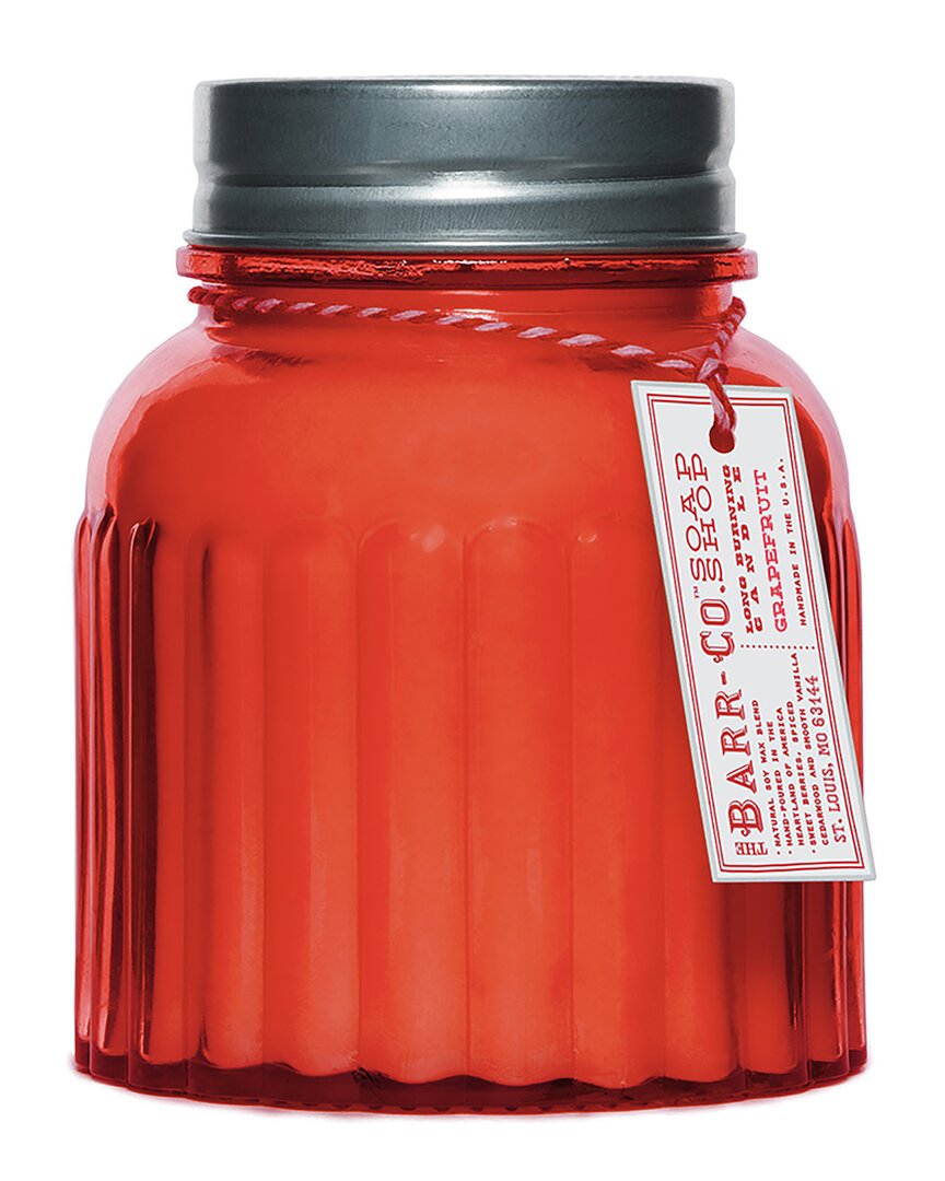 Barr-co. Soap Shop Grapefruit Apothecary Jar Candle In Red