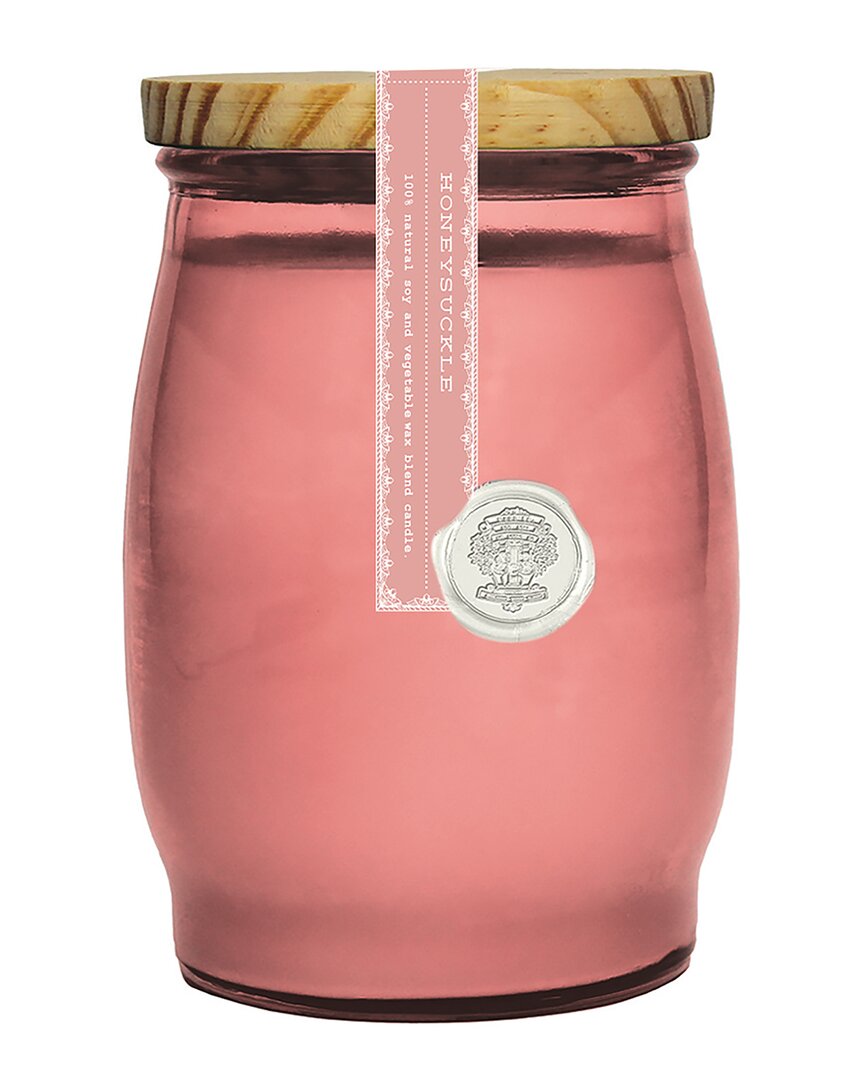 Barr-co. Soap Shop Honeysuckle Barrel Candle In Pink