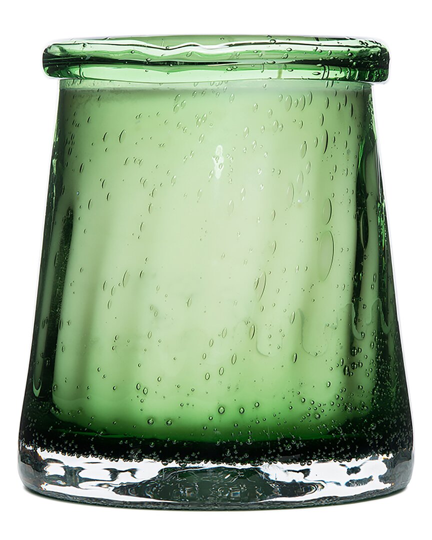 K. Hall Studio Candle Collection K. Hall Studio Large Citronella + Grapefruit Bubble Glass Candle In Green