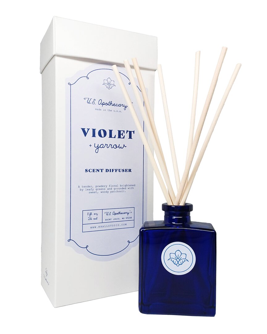 U.s. Apothecary Violet + Yarrow Diffuser Kit In Clear
