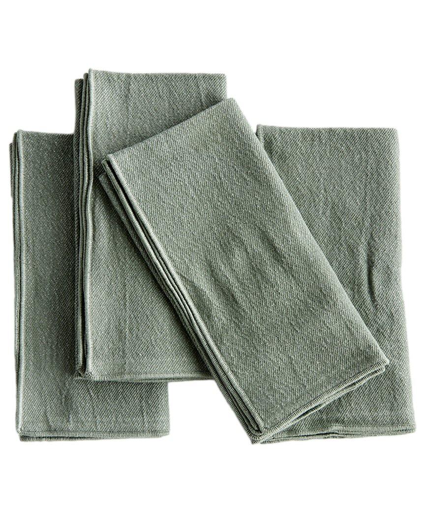 Napa Home & Garden Set Of 4 Vanna Napkins In Green